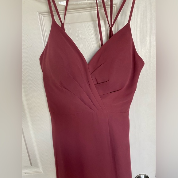 Azazie Blush/Mauve Wedding Guest/Prom/Formal/Bridesmaid Dress — Dry Cleaned! - Picture 2 of 9